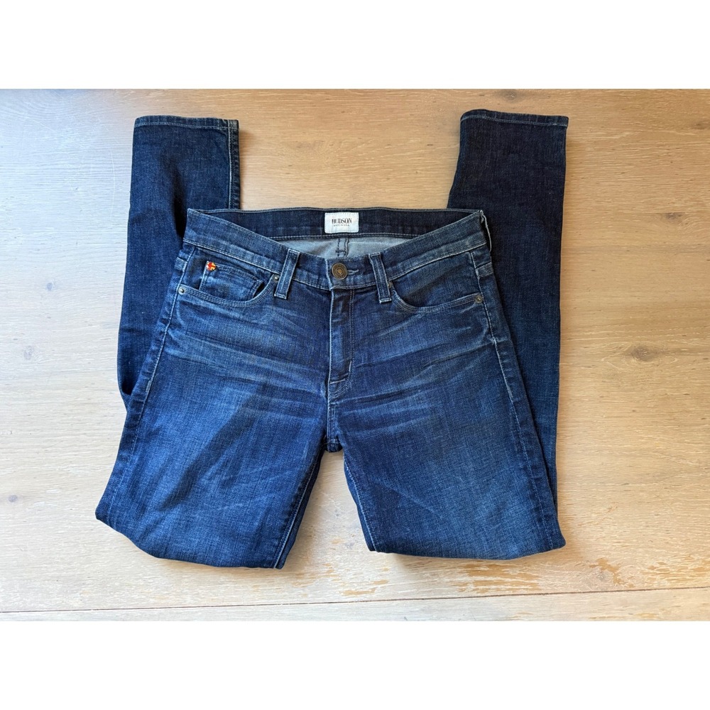 Hudson Skinny Jeans Women 24 Dark Wash Stretch Denim Made in USA Slim Fit